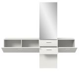 Garderobe Set 3-teilig Carry in wei Garderobenkombination mit Spiegel 208 x 190 cm