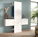 Garderobe Set 3-teilig Carry in wei Garderobenkombination 156 x 190 cm