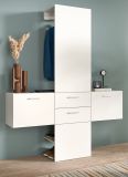 Garderobe Set 3-teilig Carry in wei Garderobenkombination 156 x 190 cm