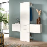Garderobe Set 3-teilig Carry in wei Garderobenkombination 156 x 190 cm