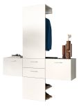 Garderobe Set 3-teilig Carry in wei Garderobenkombination 156 x 190 cm