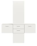 Garderobe Set 3-teilig Carry in wei Garderobenkombination 156 x 190 cm