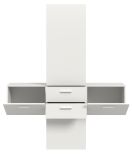 Garderobe Set 3-teilig Carry in wei Garderobenkombination 156 x 190 cm