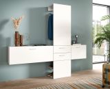 Garderobe Set 3-teilig Carry in wei Garderobenkombination 208 x 190 cm