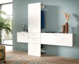 Garderobe Set 3-teilig Carry in wei Garderobenkombination 208 x 190 cm