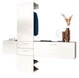 Garderobe Set 3-teilig Carry in wei Garderobenkombination 208 x 190 cm