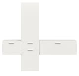 Garderobe Set 3-teilig Carry in wei Garderobenkombination 208 x 190 cm