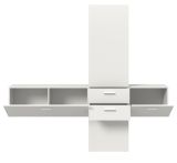 Garderobe Set 3-teilig Carry in wei Garderobenkombination 208 x 190 cm