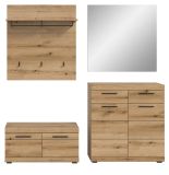 Garderobe Set 4-teilig Shawn in Evoke Eiche Garderobenkombination 195 x 197 cm