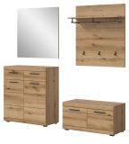 Garderobe Set 4-teilig Shawn in Evoke Eiche Garderobenkombination 195 x 197 cm