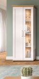 Vitrine Mirano in wei Lrche und Eiche Artisan Landhaus Vitrinenschrank 64 x 161 cm