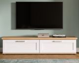 TV-Lowboard Mirano in wei Lrche und Eiche Artisan Landhaus TV Unterteil 164 cm