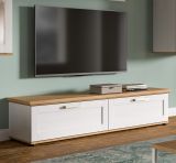 TV-Lowboard Mirano in wei Lrche und Eiche Artisan Landhaus TV Unterteil 164 cm