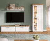 TV-Lowboard Mirano in wei Lrche und Eiche Artisan Landhaus TV Unterteil 164 cm