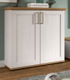 Kommode Mirano in wei Lrche und Eiche Artisan Landhaus Highboard 84 x 88 cm