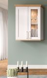Vitrine Mirano in wei Lrche und Eiche Artisan Landhaus Highboard 64 x 88 cm