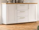 Sideboard Mirano in wei Lrche und Eiche Artisan Landhaus Kommode 129 cm
