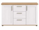 Sideboard Mirano in wei Lrche und Eiche Artisan Landhaus Kommode 129 cm