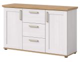 Sideboard Mirano in wei Lrche und Eiche Artisan Landhaus Kommode 129 cm