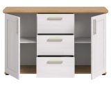 Sideboard Mirano in wei Lrche und Eiche Artisan Landhaus Kommode 129 cm