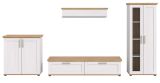 Wohnwand Mirano in wei Lrche und Eiche Artisan Landhaus Wohnkombination 4-teilig 336 cm