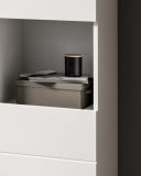 Badezimmer Kommode Larik in wei Hochglanz Badschrank 38 x 106 cm