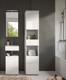 Badezimmer Hochschrank Larik in wei Hochglanz Badschrank 38 x 190 cm