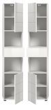 Badezimmer Hochschrank Larik in wei Hochglanz Badschrank 38 x 190 cm