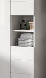 Badezimmer Hochschrank Larik in wei Hochglanz Badschrank 60 x 190 cm