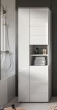 Badezimmer Hochschrank Larik in wei Hochglanz Badschrank 60 x 190 cm