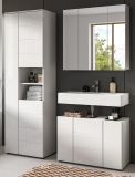 Badezimmer Hochschrank Larik in wei Hochglanz Badschrank 60 x 190 cm