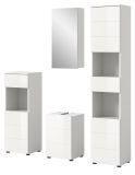 Badmbel Set 4-teilig Larik in wei Hochglanz Badkombination 144 x 190 cm