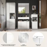 Badmbel Set 4-teilig Larik in wei Hochglanz Badkombination 210 x 190 cm