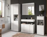 Badmbel Set 4-teilig Larik in wei Hochglanz Badkombination 210 x 190 cm