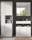 Badmbel Set 3-teilig Larik in wei Hochglanz Badkombination 157 x 190 cm