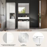 Badmbel Set 3-teilig Larik in wei Hochglanz Badkombination 157 x 190 cm