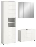 Badmbel Set 3-teilig Larik in wei Hochglanz Badkombination 157 x 190 cm