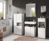 Badmbel Set 4-teilig Larik in wei Hochglanz Badkombination 188 x 190 cm