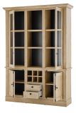 Buffet Dorset in Eiche Gold Landhaus Vitrinenschrank 147 x 214 cm, Soft-Close