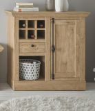 Kommode Dorset in Eiche Gold Landhaus Highboard 105 x 103 cm, Soft-Close