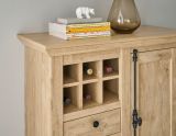 Kommode Dorset in Eiche Gold Landhaus Highboard 105 x 103 cm, Soft-Close