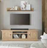 TV-Lowboard Dorset in Eiche Gold Landhaus TV Unterteil 194 cm, Soft-Close