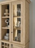 Wohnwand Dorset in Eiche Gold Landhaus Wohnkombination 3-teilig 309 cm, Soft-Close