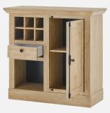 Wohnwand Dorset in Eiche Gold Landhaus Wohnkombination 4-teilig 424 cm, Soft-Close