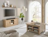 TV-Lowboard und Wandboard Dorset in Eiche Gold Landhaus Set 2-teilig 152 cm, Soft-Close