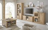 TV-Lowboard und Wandboard Dorset in Eiche Gold Landhaus Set 2-teilig 152 cm, Soft-Close