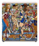 Schuhschrank Logu in Samt Bergonzoli Druck 100 x 110 cm, aufklappbar f�r 24 Paar Schuhe