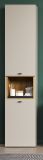 Badezimmer Hochschrank Sao Paulo in Sand und Evoke Eiche Badschrank 40 x 186 cm, Soft-Close