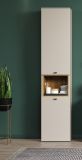 Badezimmer Hochschrank Sao Paulo in Sand und Evoke Eiche Badschrank 40 x 186 cm, Soft-Close