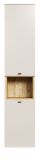 Badezimmer Hochschrank Sao Paulo in Sand und Evoke Eiche Badschrank 40 x 186 cm, Soft-Close